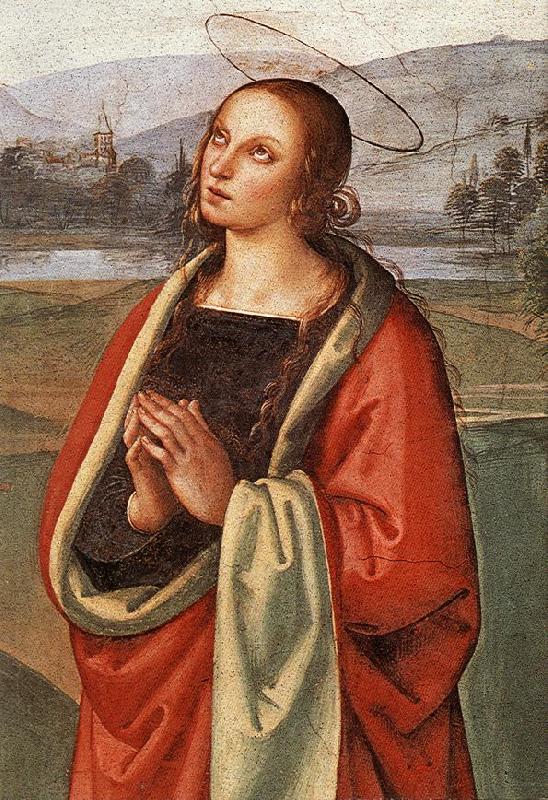 PERUGINO, Pietro The Pazzi Crucifixion (detail) af oil painting image